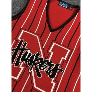 Vintage Nebraska Huskers Sweater Vest GAME USA Knit 90s L